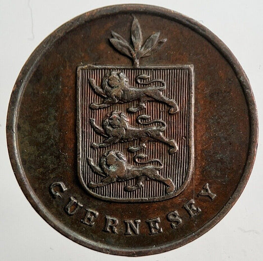 1830 Guernsey 1 One Double Coin | Very High Grade | a4699