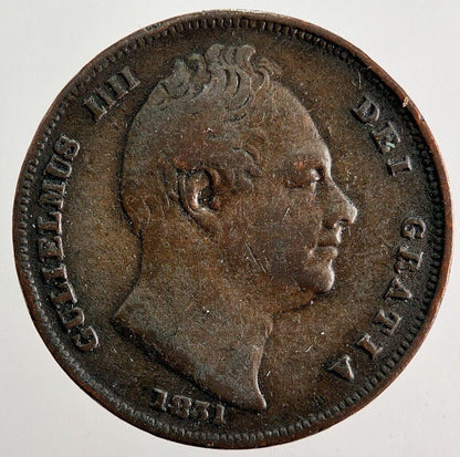 1831 William IIII Farthing Coin | Fine Collectable Grade