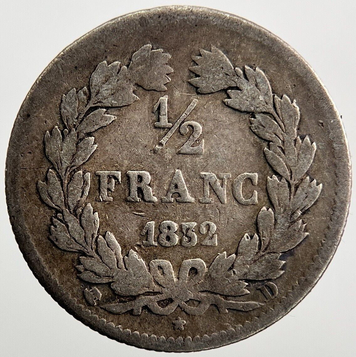 1832 France Half 1/2 Fran Silver Coin | Collectable Grade