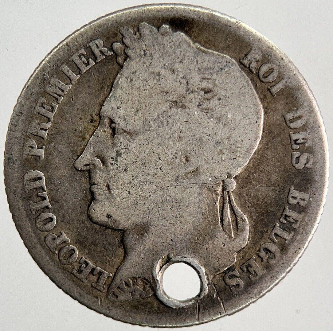 1834 Belgium 1/2 Half Franc Silver Coin | Fine Collectable Grade | a6496