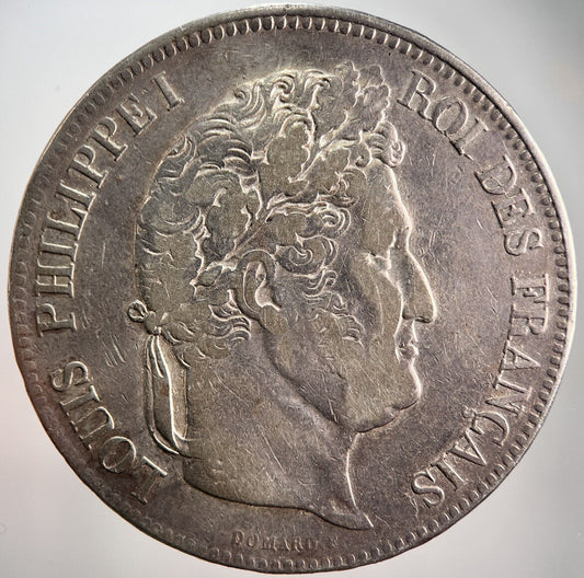 1834 France 5 Five Franc Silver Coin | Collectable Grade