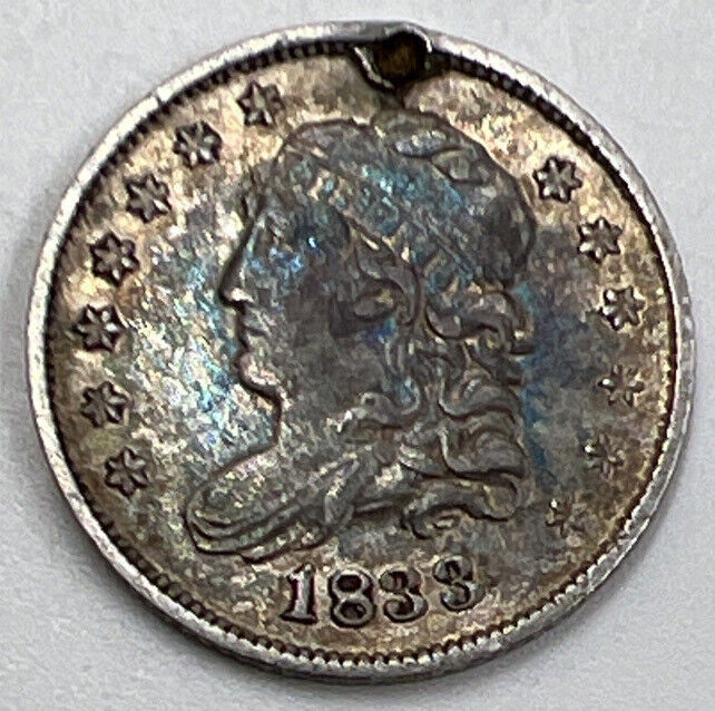1833 Capped Bust US USA Half Dime Silver Coin | Fine Grade