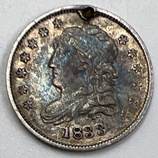 1833 Capped Bust US USA Half Dime Silver Coin | Fine Grade