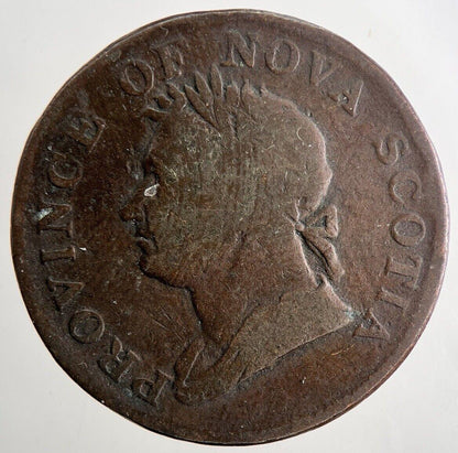 1832 Canada Nova Scotia Half-Penny Token Coin | Collectable Grade | a9492
