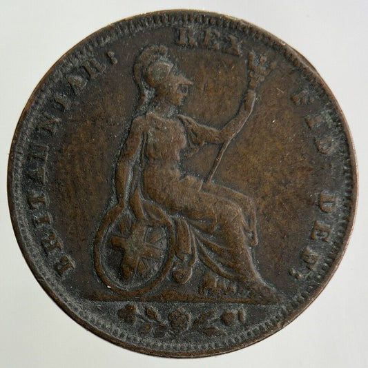 1834 William IV Farthing Coin | Fine Collectable Grade