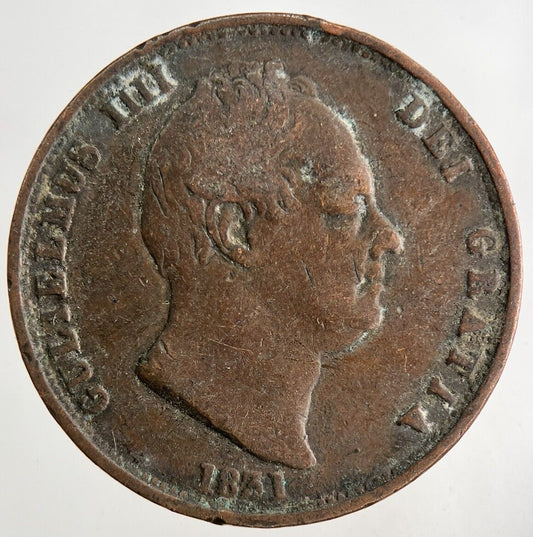 1831 William IV Half-Penny Coin | Fine Collectable Grade