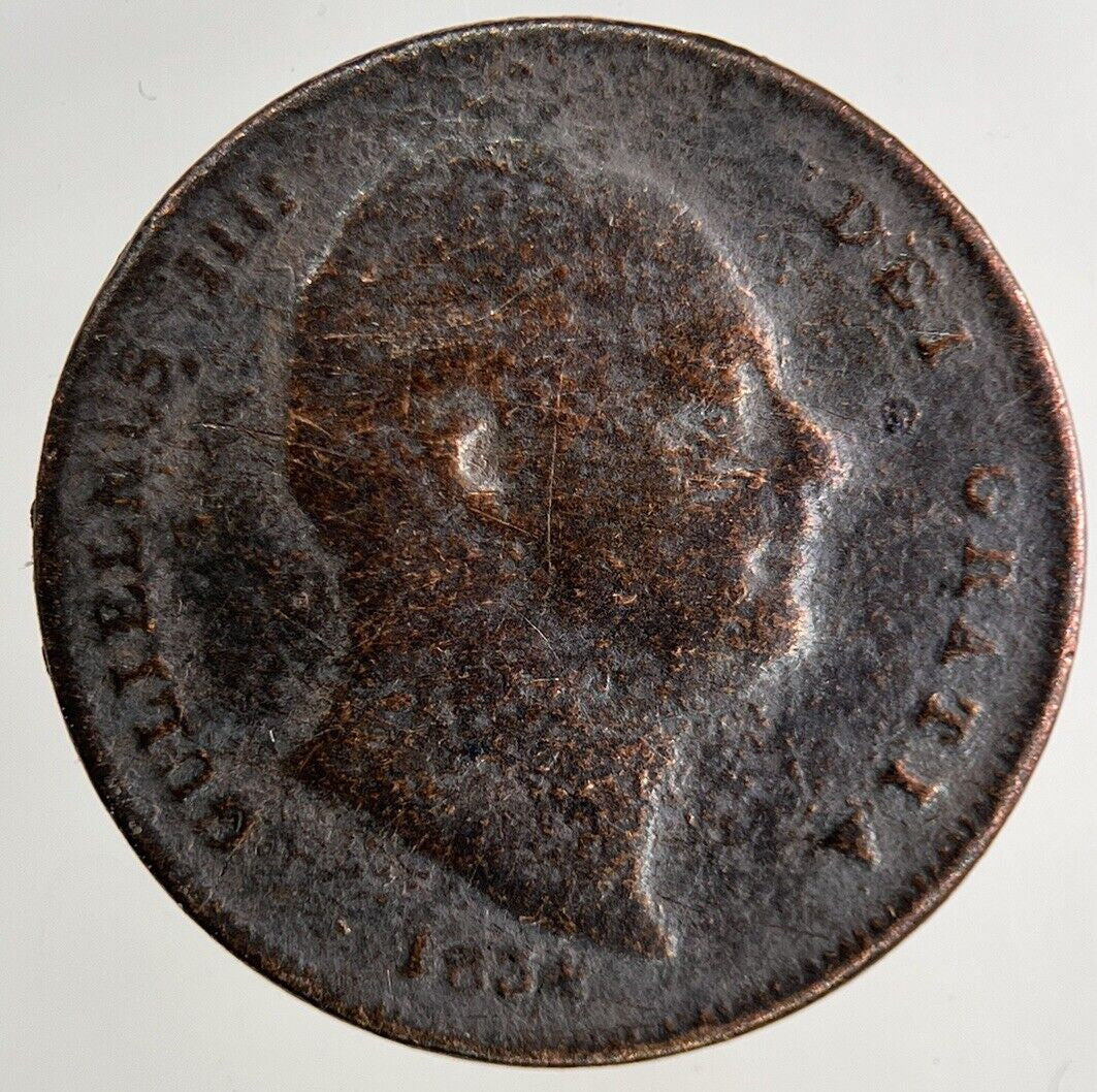 1834 William IV Farthing Coin | Fair Grade