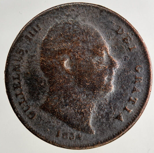 1834 William IV Farthing Coin | Fair Grade