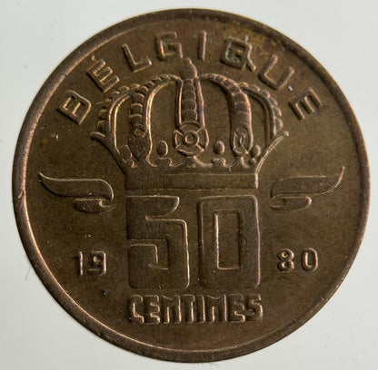 1980 Belgium 50 Centimes Coin | Fine Collectable Grade