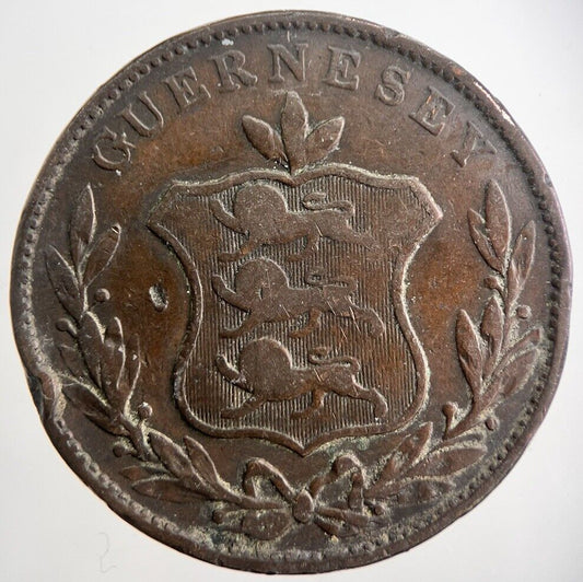1834 Guernsey 8 Doubles Coin | Collectable Grade | a3682