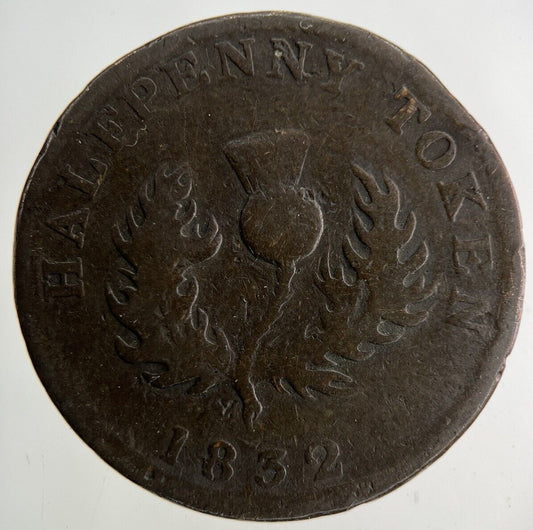 1832 Canada Nova Scotia Half-Penny Coin | Collectable Grade