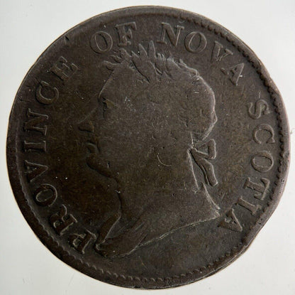 1832 Canada Nova Scotia Half-Penny Coin | Collectable Grade