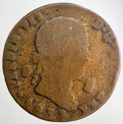 1833 Spain 8 Maravedis Coin | Collectable Grade | a5546