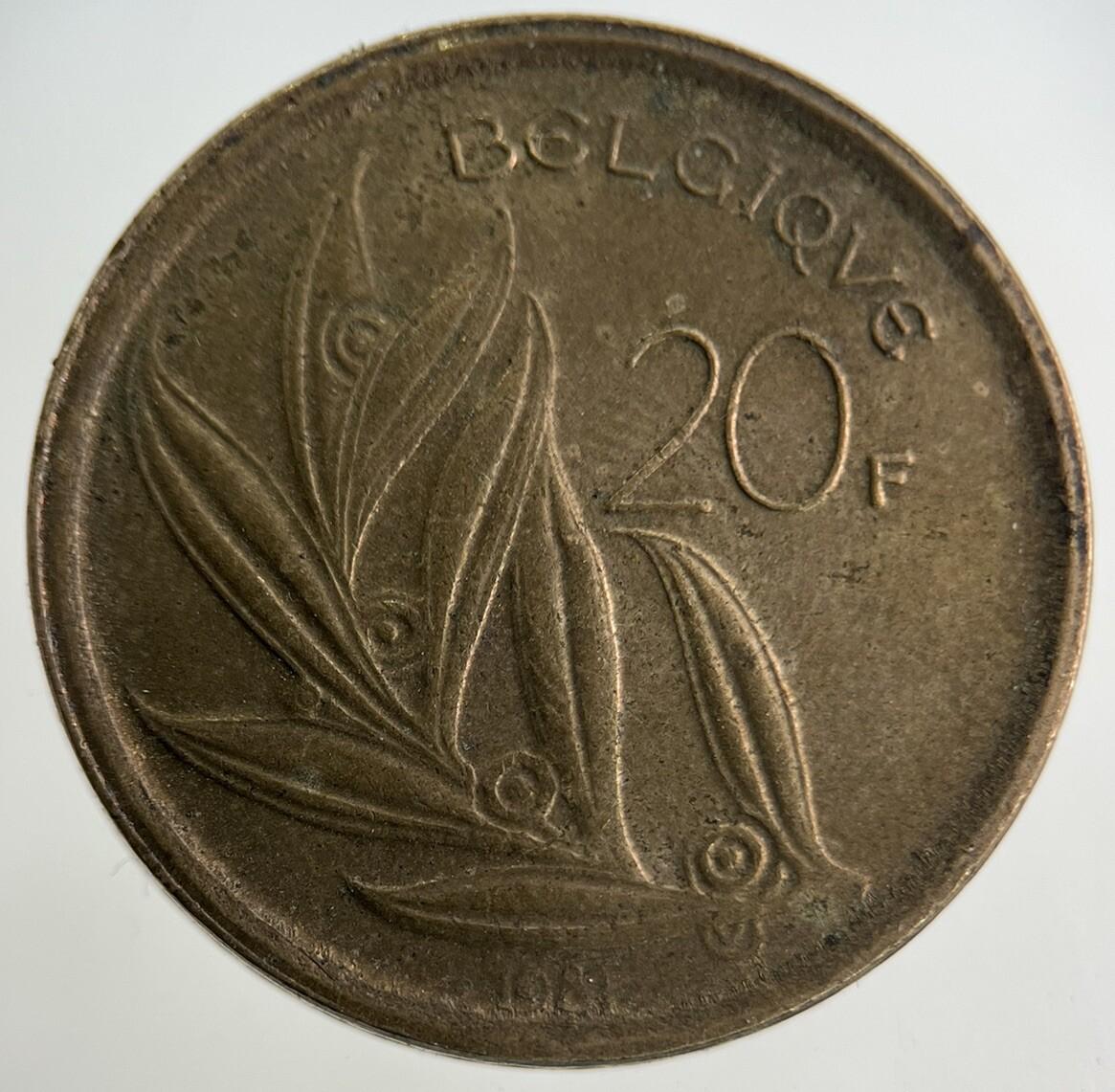 1983 Belgium 20 Francs Coin | Fine Collectable Grade