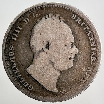 1834 William IV One Shilling Silver Coin | Fair Grade | a3419