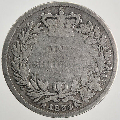 1834 William IV Shilling Silver Coin | Collectable Grade | a9958