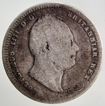 1834 William IV One Shilling Silver Coin | Fair Grade | a3420