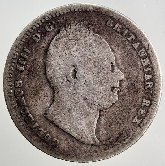 1834 William IV One Shilling Silver Coin | Fair Grade | a3420