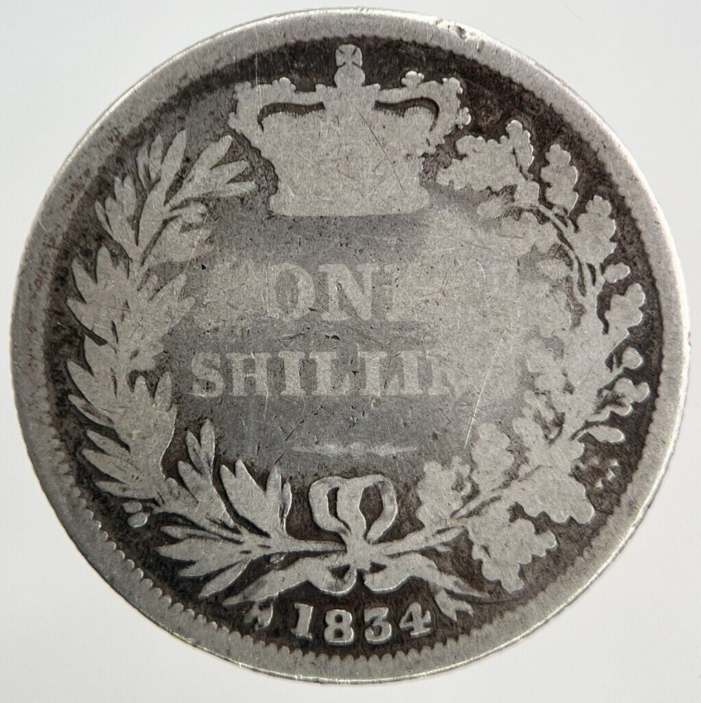 1834 William IV One Shilling Silver Coin | Collectable Grade