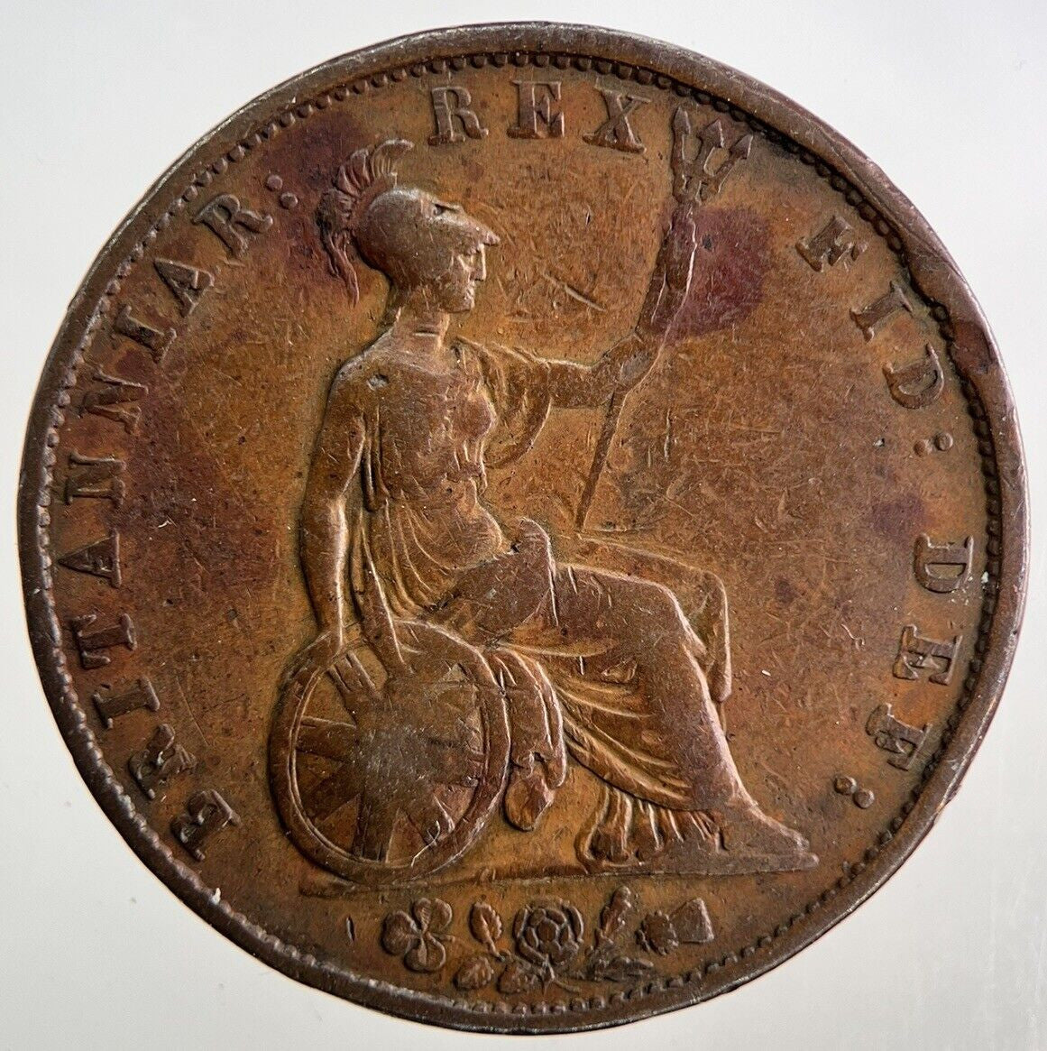 1834 William IV Half-Penny Coin | Fine Collectable Grade