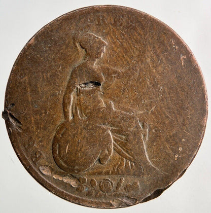 1834 William IV Half-Penny Coin | Fair Grade