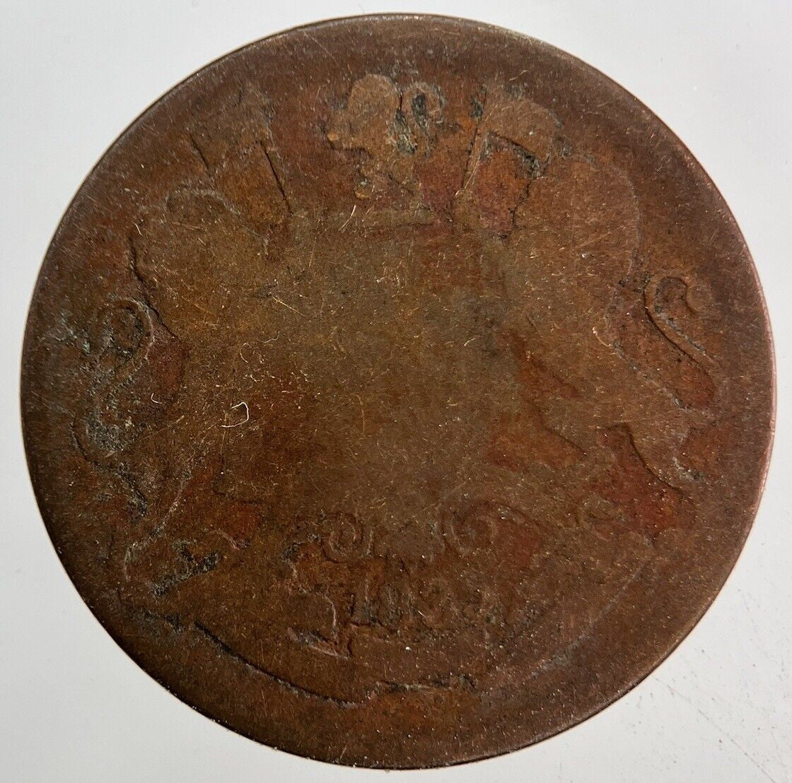 1835 East India Company 1/4 Quarter Anna Coin | Fair Grade