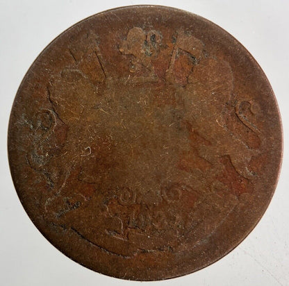 1835 East India Company 1/4 Quarter Anna Coin | Fair Grade