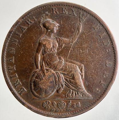 1834 William IV Half-Penny Coin | Fine Collectable Grade | a9466