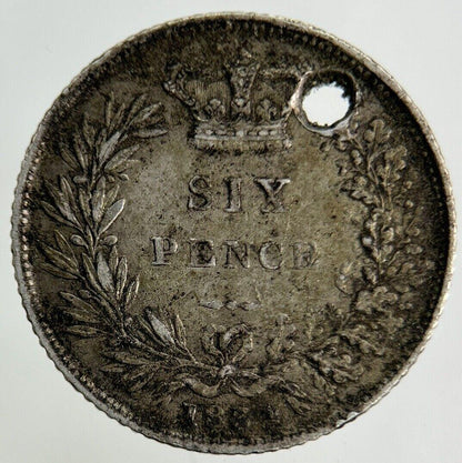 1834 William IV Sixpence Silver Coin | Very High Grade