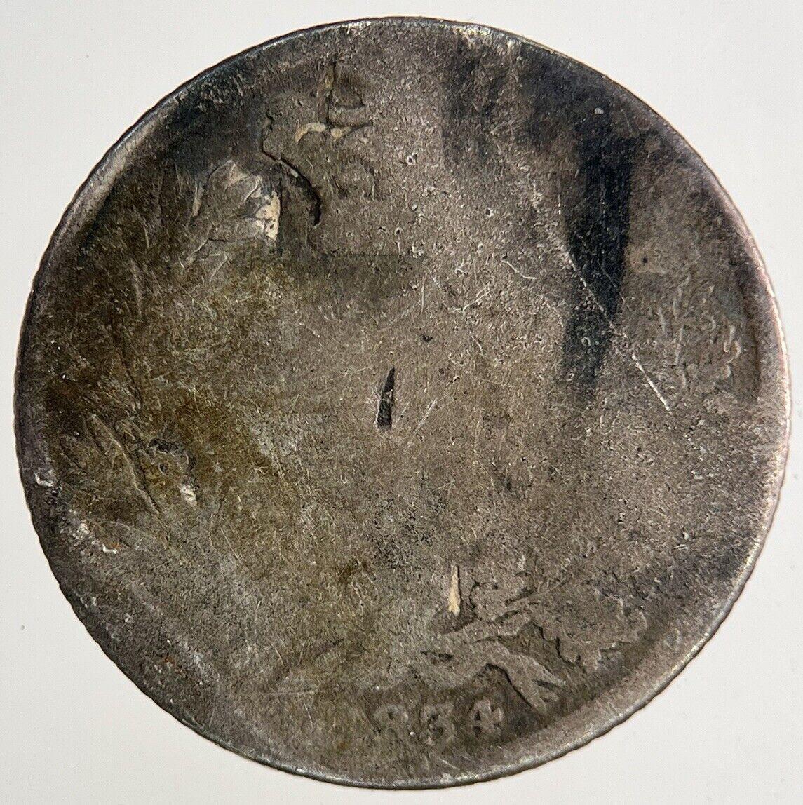 1834 William IV Sixpence Silver Coin | Fair Grade