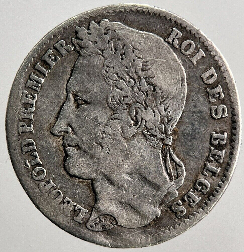 1835 Belgium Quarter 1/4 Franc Silver Coin | Collectable Grade | a3644