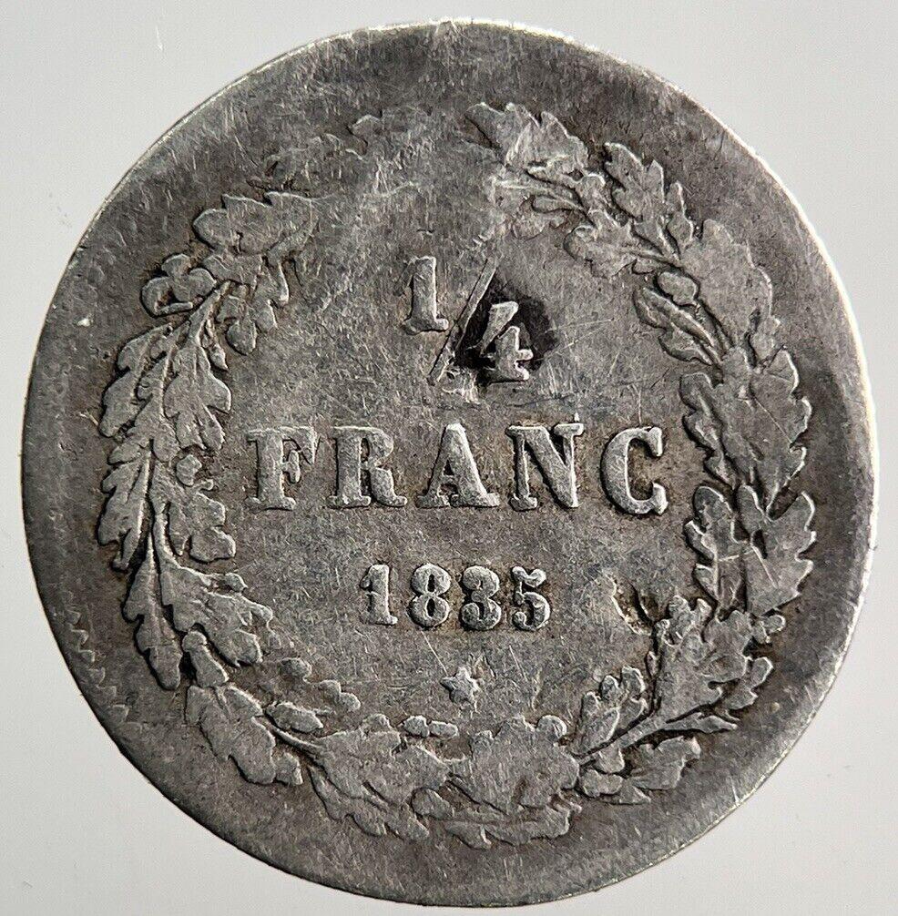 1835 Belgium Quarter 1/4 Franc Silver Coin | Collectable Grade | a3644