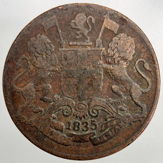 1835 Indian One Quarter Anna Coin | Collectable Grade | a1651