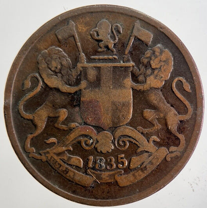 1835 East India Company Quarter Anna Coin | Collectable Grade | a4833