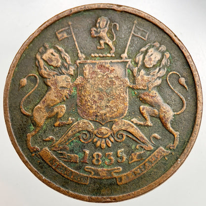 1835 Indian Half Anna Coin | Collectable Grade | a1647