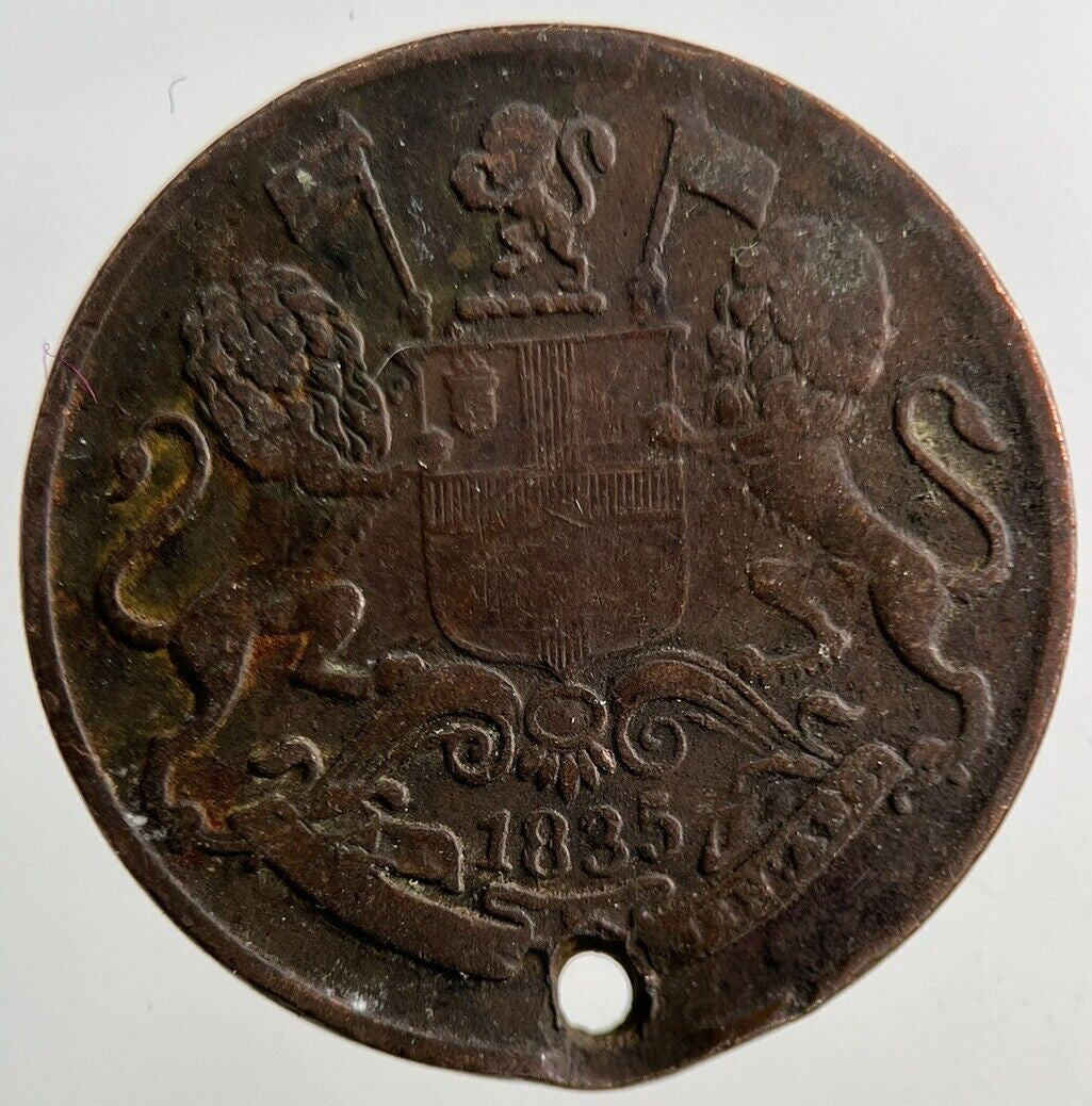 1835 East India Company Quarter Anna Coin | Collectable Grade