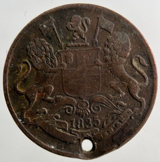 1835 East India Company Quarter Anna Coin | Collectable Grade