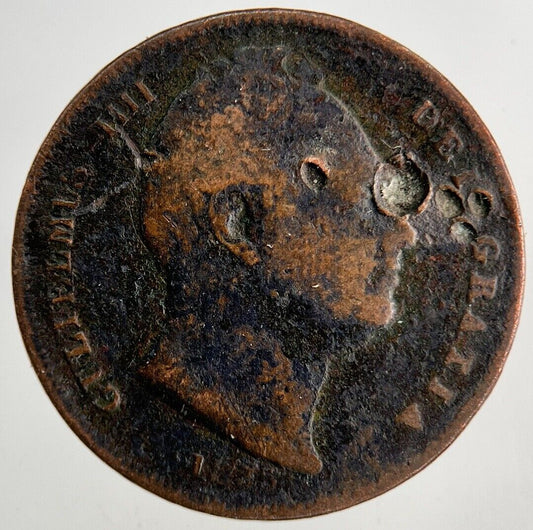 1835 William IV Farthing Coin | Fair Grade