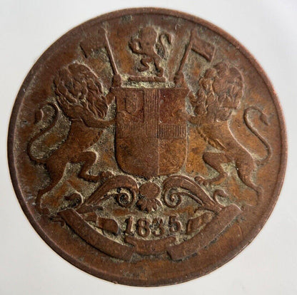 1835 East India Company 1/4 Quarter Anna Coin | Fine Collectable Grade