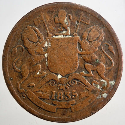 1835 East India Company Half Anna | Collectable Grade | a5448