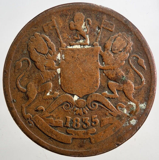 1835 East India Company Half Anna | Collectable Grade | a5448
