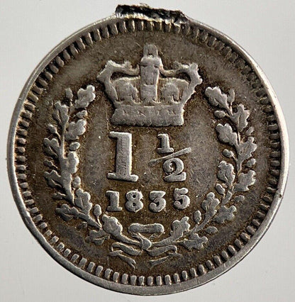 1835 William IV 1-1/2 Pence Silver Coin | Collectable Grade | a2602