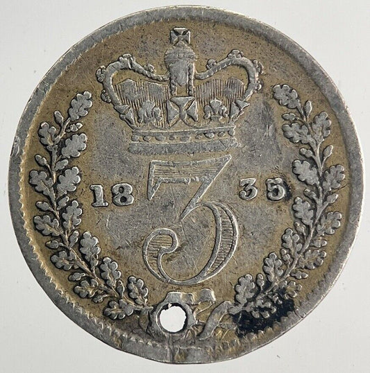 1835 William IV Threepence Silver Coin | Fine Collectable Grade | a9955