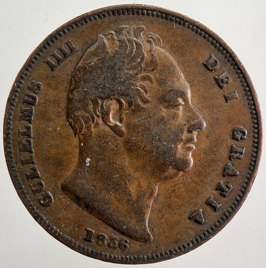 1836 William IV Farthing Coin | Fine Collectable Grade | a5824
