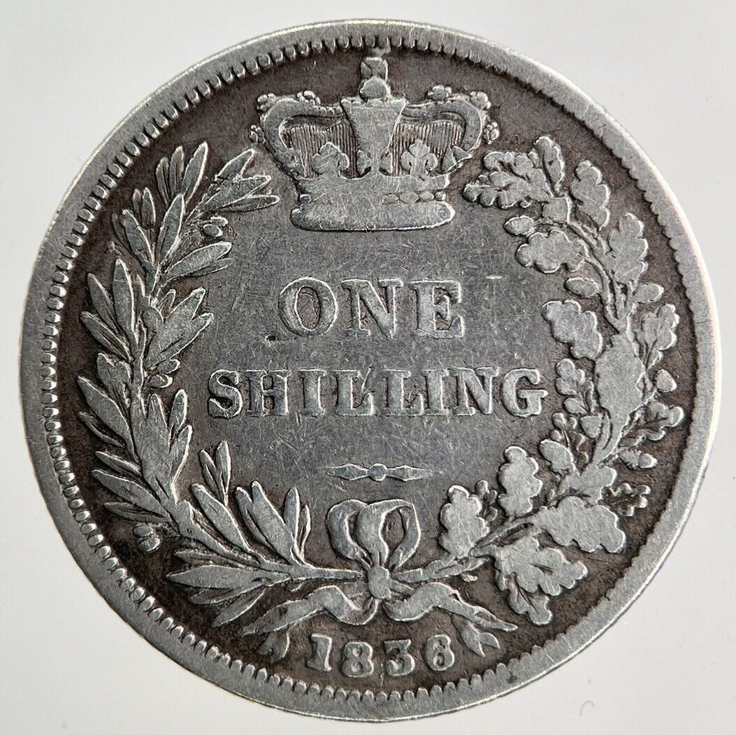 1836 William IV One Shilling Silver Coin | Fine Collectable Grade