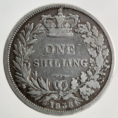 1836 William IV One Shilling Silver Coin | Fine Collectable Grade