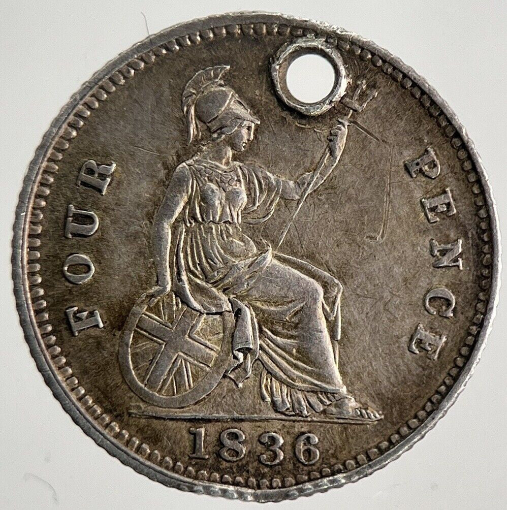 1836 William IV Four-Pence Groat Silver Coin | Very High Grade | a8910