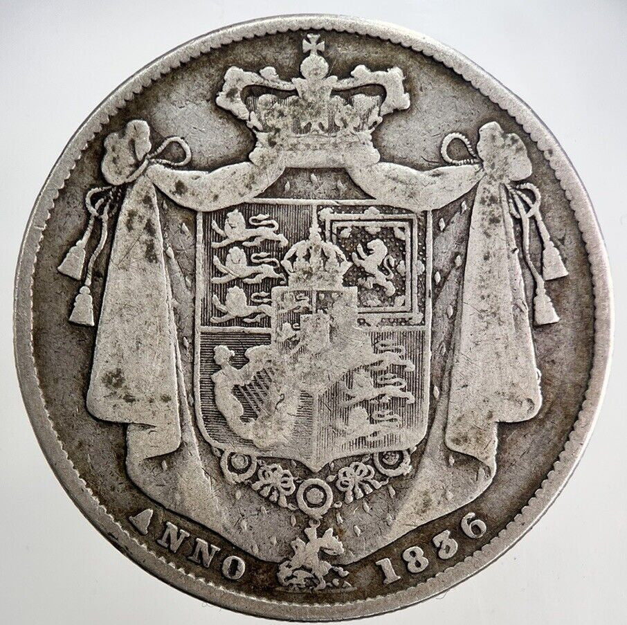 1836 William IV Half Crown Silver Coin | Fine Collectable Grade | a5312