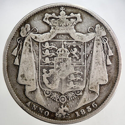 1836 William IV Half Crown Silver Coin | Fine Collectable Grade | a5312