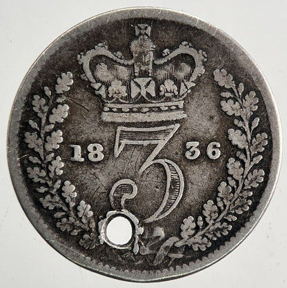 1836 William IV Four-Pence Groat Silver Coin | Fine Collectable Grade | a9607